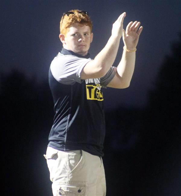 Blake Osteen was a drum major for the S-C Tiger Pride Marching Band