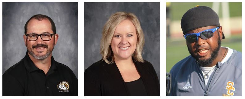  SCJH assistant principals Pat Pyle, Ashley Raetz and Brian Foster
